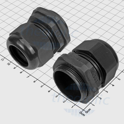 PG29 Ốc Siết Cáp Nhựa Chống Nước IP68 Có Đai Ốc Màu Đen