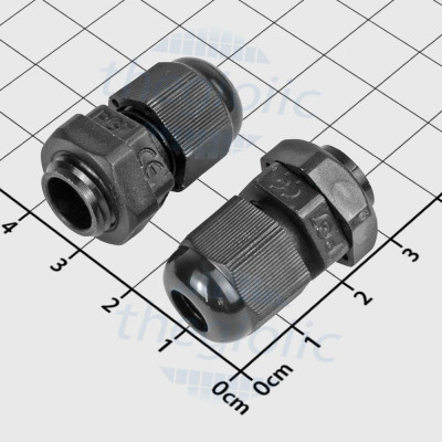 PG7 Ốc Siết Cáp Nhựa Chống Nước IP68 Có Đai Ốc Màu Đen