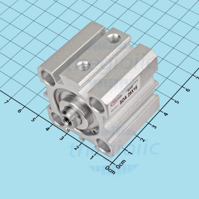 SDA25X15 Xi Lanh Khí Nén Đường Kính 25mm, Hành Trình 15mm