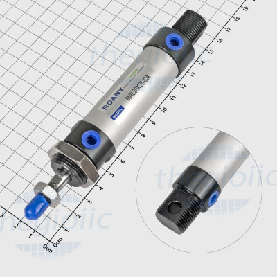 MAL20X25 Xi Lanh Khí Nén Tròn Đường Kính 20mm, Hành Trình 25mm