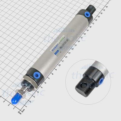 MAL25X100 Xi Lanh Khí Nén Tròn Đường Kính 25mm, Hành Trình 100mm