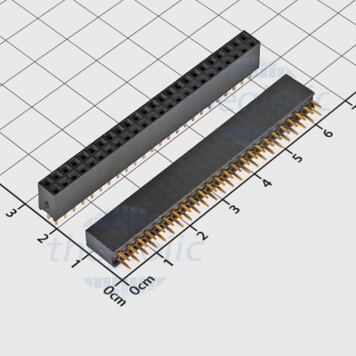 Hàng Rào Cái Đôi 2.54mm 48 Chân 2 Hàng Cao 11.8mm Xuyên Lỗ