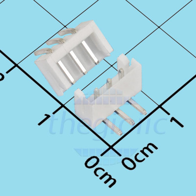 Đầu EH2.54mm 3 Chân Cong Xuyên Lỗ