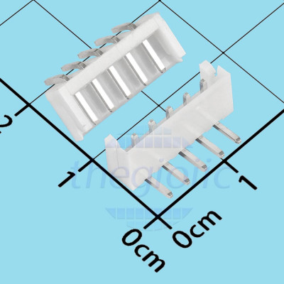 Đầu EH2.54mm 5 Chân Cong Xuyên Lỗ