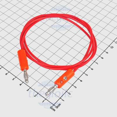 Dây Banana 2 Đầu 4mm Dài 1m Màu Đỏ