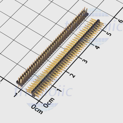 Hàng Rào Đực Đôi 1.27mm 80 Chân 2 Hàng Cao 7.2mm Xuyên Lỗ