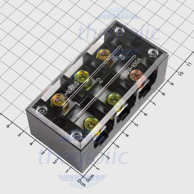 TBC10003 Cầu Đấu Điện, Terminal Khối Tủ Điện 3 Cực 100A 600V Cỡ Dây 2.5-16mm2