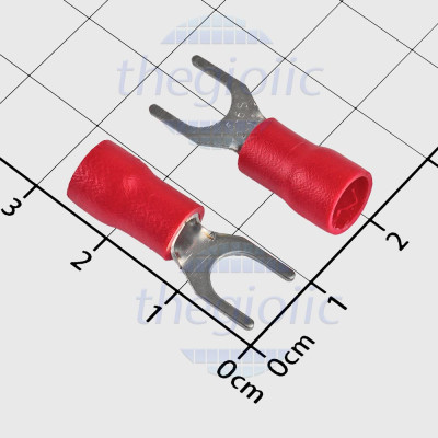 SV5.5-6 Đầu Cosse Chữ Y Có Vỏ Dây 12-10AWG Vít M6 Màu Đỏ