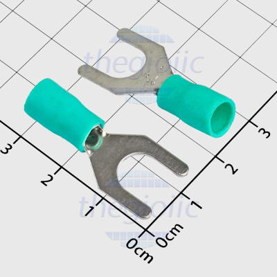 SV5.5-8 Đầu Cosse Chữ Y Có Vỏ Dây 12-10AWG Vít M8 Màu Xanh Lá