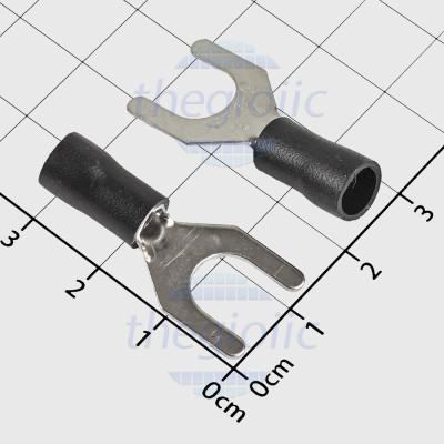 SV5.5-8 Đầu Cosse Chữ Y Có Vỏ Dây 12-10AWG Vít M8 Màu Đen