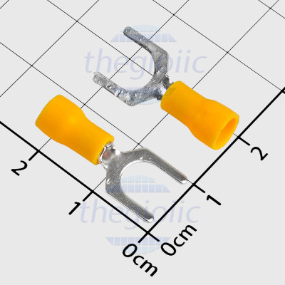 SV1.25-6 Đầu Cosse Chữ Y Có Vỏ Dây 22-16AWG Vít M6 Màu Vàng