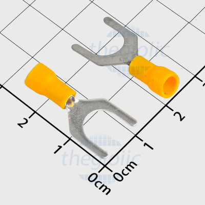 SV1.25-8 Đầu Cosse Chữ Y Có Vỏ Dây 22-16AWG Vít M8 Màu Vàng