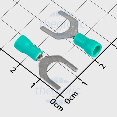 SV1.25-8 Đầu Cosse Chữ Y Có Vỏ Dây 22-16AWG Vít M8 Màu Xanh Lá