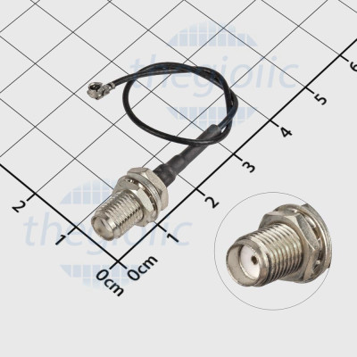 AHCG.101 Cáp RF Đầu SMA Cái Nối 1.13Ipex 6GHz Dài 12cm