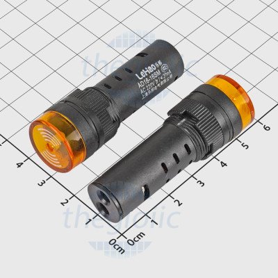 AD16-16SM Đèn Còi Báo Màu Vàng 16mm 220VAC