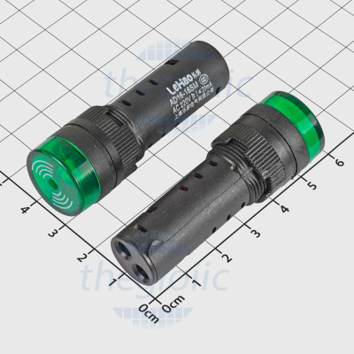 AD16-16SM Đèn Còi Báo Màu Xanh Lá 16mm 220VAC