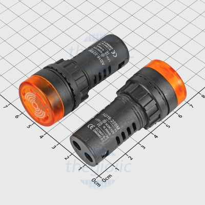 AD16-22SM Đèn Còi Báo Màu Vàng 22mm 12V