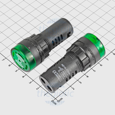 AD16-22SM Đèn Còi Báo Màu Xanh Lá 22mm 12V