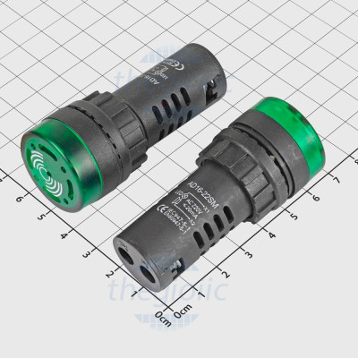 AD16-22SM Đèn Còi Báo Màu Xanh Lá 22mm 220VAC