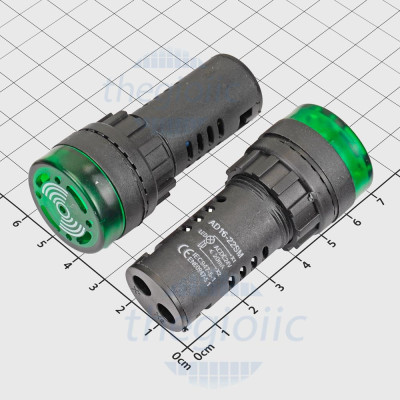 AD16-22SM Đèn Còi Báo Màu Xanh Lá 22mm 24V