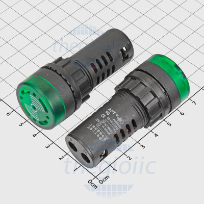 AD16-22SM Đèn Còi Báo Màu Xanh Lá 22mm 380VAC