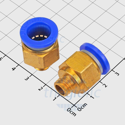 PC12-M10-1.5 Đầu Nối Khí Nén Ống 12mm Ren Ngoài 10mm Bước Ren 1.5mm