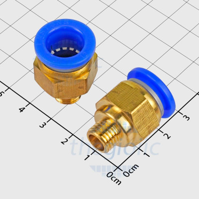 PC12-M10-1.25 Đầu Nối Khí Nén Ống 12mm Ren Ngoài 10mm Bước Ren 1.25mm