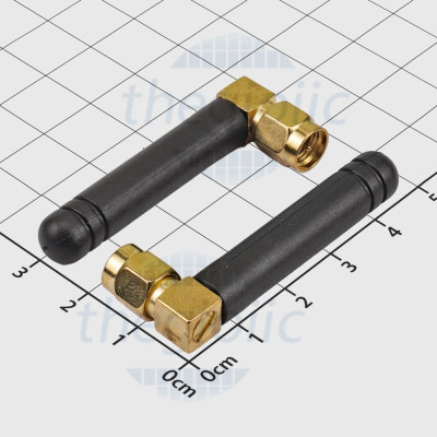 Ăng Ten RF 433MHz 3dBi Đầu SMA Đực Cong Dài 50mm