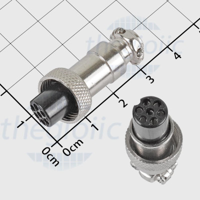 GX12-7P Đầu Nối Tròn Cái 7 Chân Thẳng Hàng 3A 125V