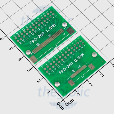 FPC-26P Đế Ra Chân Cổng FFC/FPC 0.5mm 1.0mm Sang 2.54mm