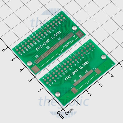 FPC-34P Đế Ra Chân Cổng FFC/FPC 0.5mm 1.0mm Sang 2.54mm