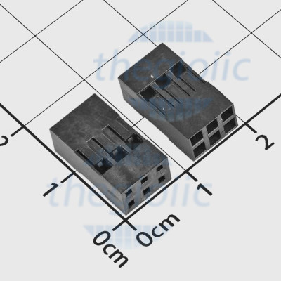 Đầu Dupont Cái Đôi 2.54mm 6 Chân 2 Hàng