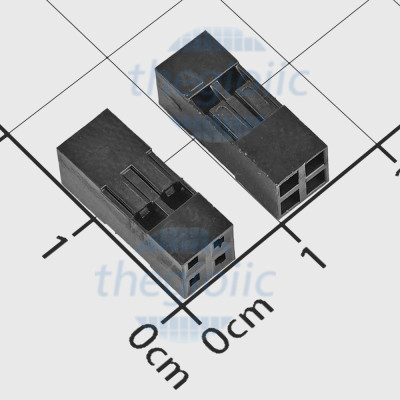 Đầu Dupont Cái Đôi 2.54mm 4 Chân 2 Hàng