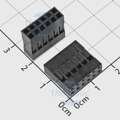 Đầu Dupont Cái Đôi 2.54mm 12 Chân 2 Hàng