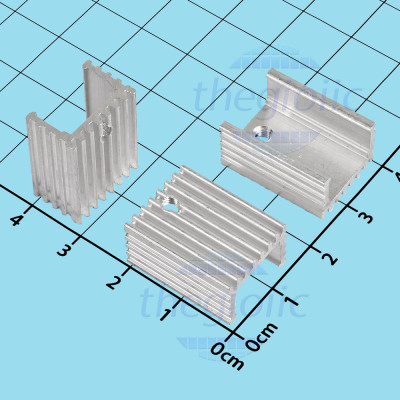 Nhôm Tản Nhiệt TO-220 20x15x10 Màu Bạc