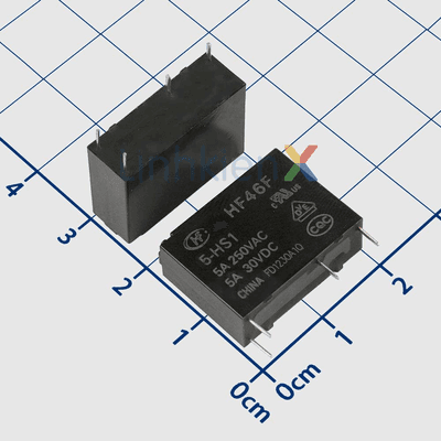 HF46F 05-HS1 Rơ Le 5VDC 5A SPST-NO 4 Chân