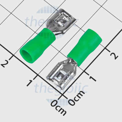 FDD2-205 Đầu Cosse Tab Cái 5.2x0.5mm Cỡ Dây 22-16AWG Mạ Thiếc Màu Xanh Lá