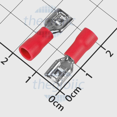 FDD2-205 Đầu Cosse Tab Cái 5.2x0.5mm Cỡ Dây 22-16AWG Mạ Thiếc Màu Đỏ