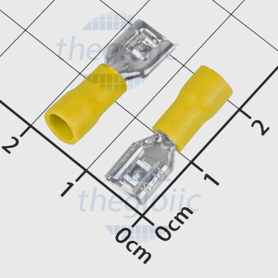 FDD2-205 Đầu Cosse Tab Cái 5.2x0.5mm Cỡ Dây 22-16AWG Mạ Thiếc Màu Vàng