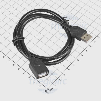 Cáp USB Type A Đực-Cái Màu Đen Dài 90cm