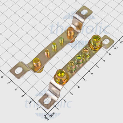 X5 Cầu Nối Đất, Tiếp Địa 5 Cực 2x15mm Dài 107mm Vít M8 Và M5