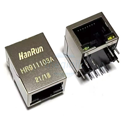 HR911103A Cổng RJ45 Cái Có LED Hanrun