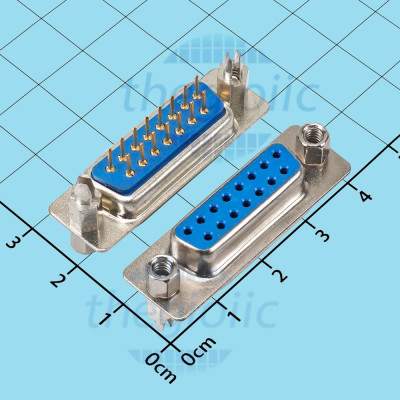 Cổng DB15 Cái 15 Chân Thẳng 2 Hàng Hàn PCB