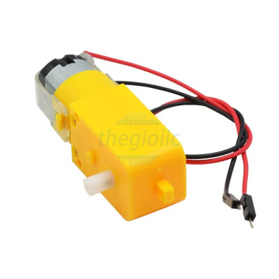 Động Cơ Giảm Tốc Vàng TT Trục Đơn 3-6VDC Có Dây