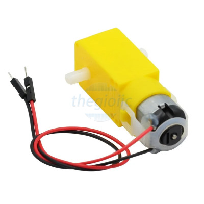 Động Cơ Giảm Tốc Vàng TT Trục Kép 3-6VDC Có Dây