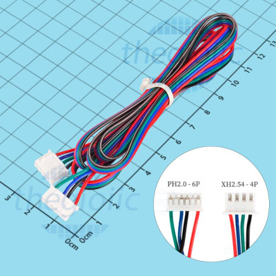 Dây Nối Động Cơ Bước XH2.54mm - PH2.0mm Dài 1m