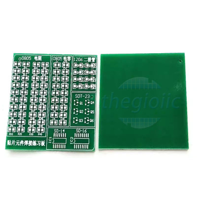 FR4 Tấm PCB Thực Hành Hàn Linh Kiện Dán 0805 1206 SOT23 1 Mặt