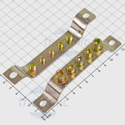 X5 Cầu Nối Đất, Tiếp Địa 5 Cực 2x20mm Dài 120mm Vít M8 Và M6