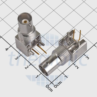 Đầu BNC Cái 2 Chân Vuông Góc 90 Độ Hàn PCB