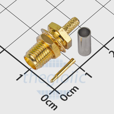 RP-SMA-K Đầu RF SMA Đực Ren Ngoài Hàn Cáp